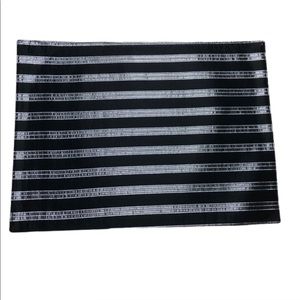 Metallic and Black Cotton Dining Table Placemats